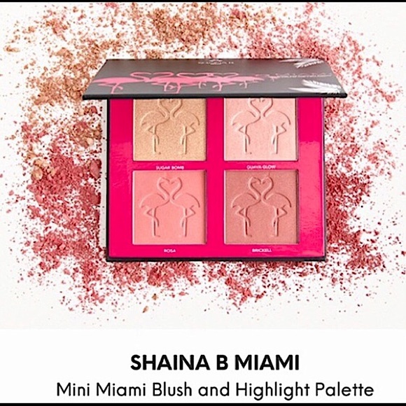 🆕🔥SHAINA B MIAMI BLUSH& HIGHLIGHT PALETTE STUNNING COLORS BEAUTIFUL ON SKIN - Picture 3 of 9